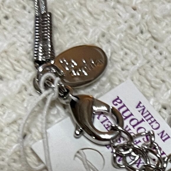 Vintage Lia Sophia Silver Tone 14" Choker Necklace - Picture 8 of 10